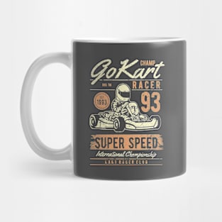 Go Kart Racer Vintage Design Mug